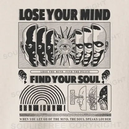 Lose Mind, Find Soul Washed Space T-shirt Basic Washed T-shirt