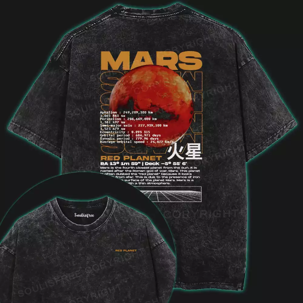 Red Planet Washed Space T-shirt
