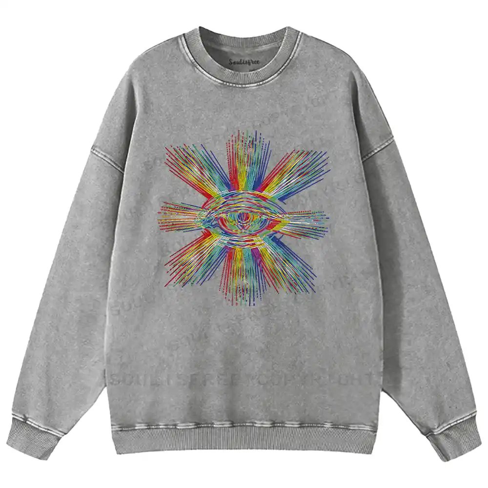 Prism of Perception Washed Sweatshirts