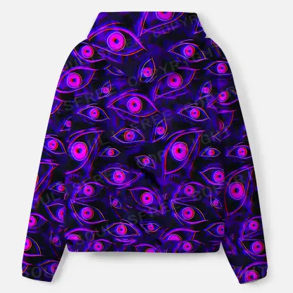 Neon Eyes of the Universe All-Over Print Hoodie