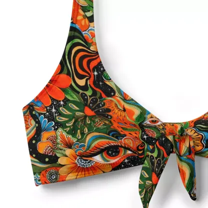 Soulisfree Floral Mirage Glitch Bow Bikini