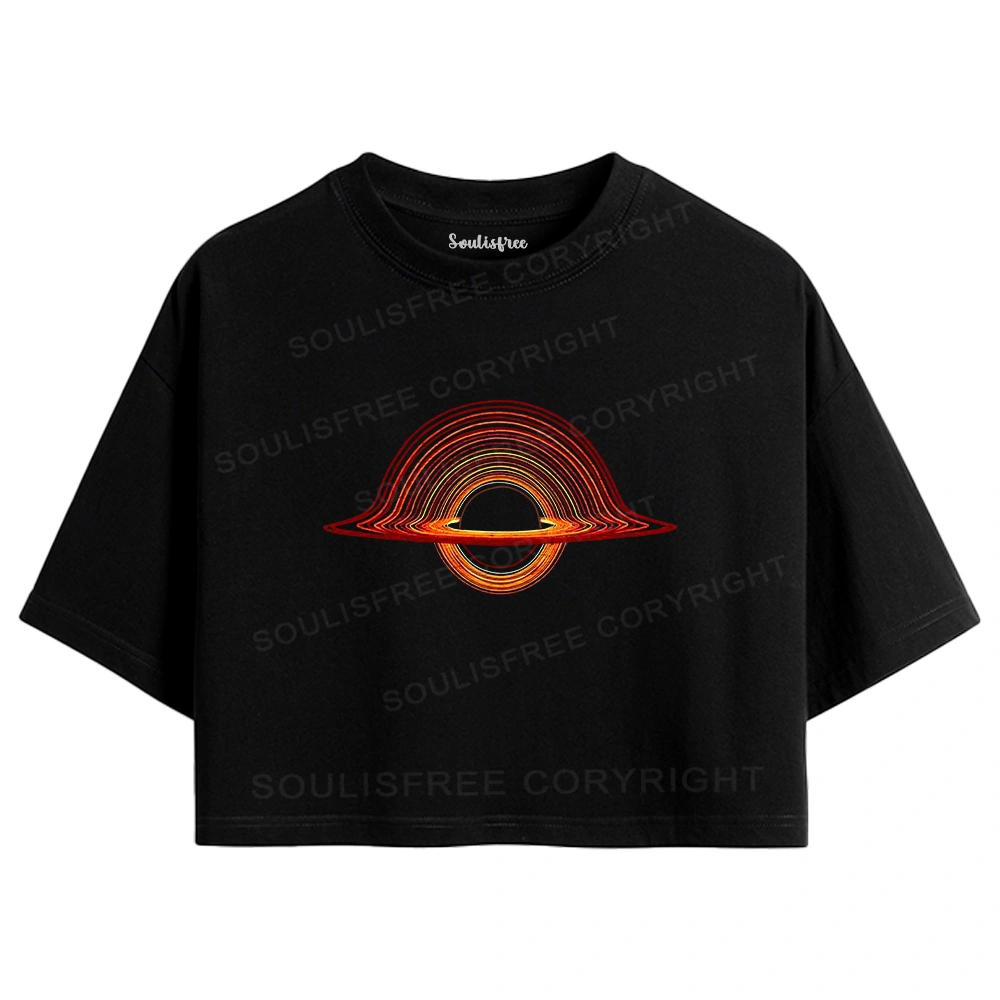 Planet Aperture Washed Space T-shirts Crop Top