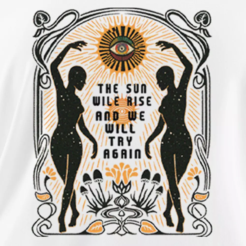 THE SUN WILE RISE AND WE WILL TRY AGAIN Off Shoulder Top