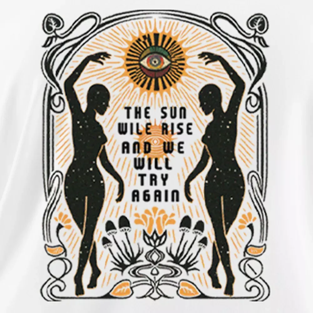 THE SUN WILE RISE AND WE WILL TRY AGAIN Off Shoulder Top