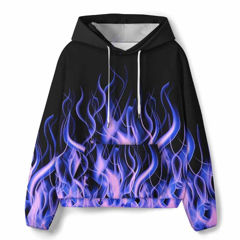 Soulisfree Violet Blaze  – Luminous Fire All-Over Print Hoodie