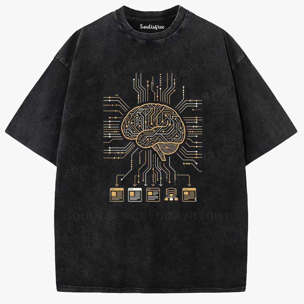 Soulisfree  Code Of The Mind Washed Tee