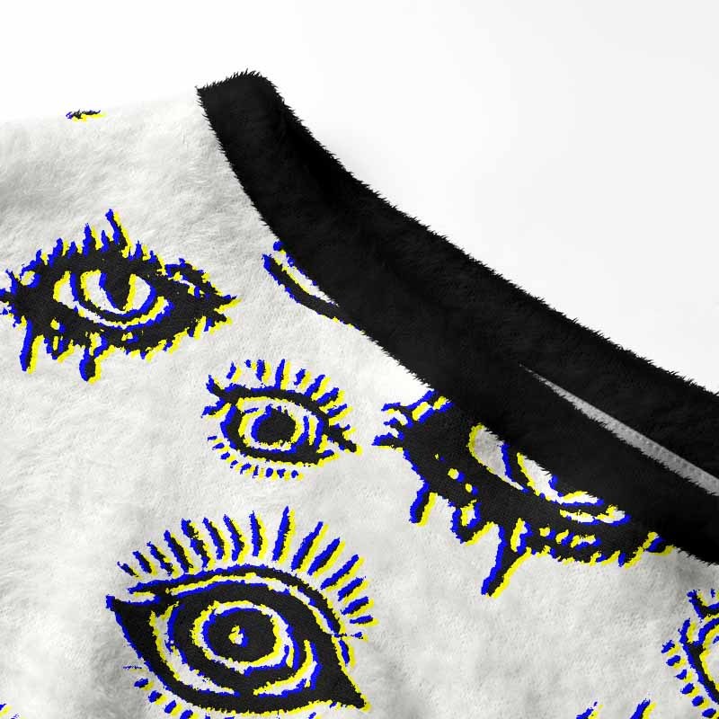 Soulisfree AWAKEN YOUR VISION  Women's Fuzzy Crewneck Sweater