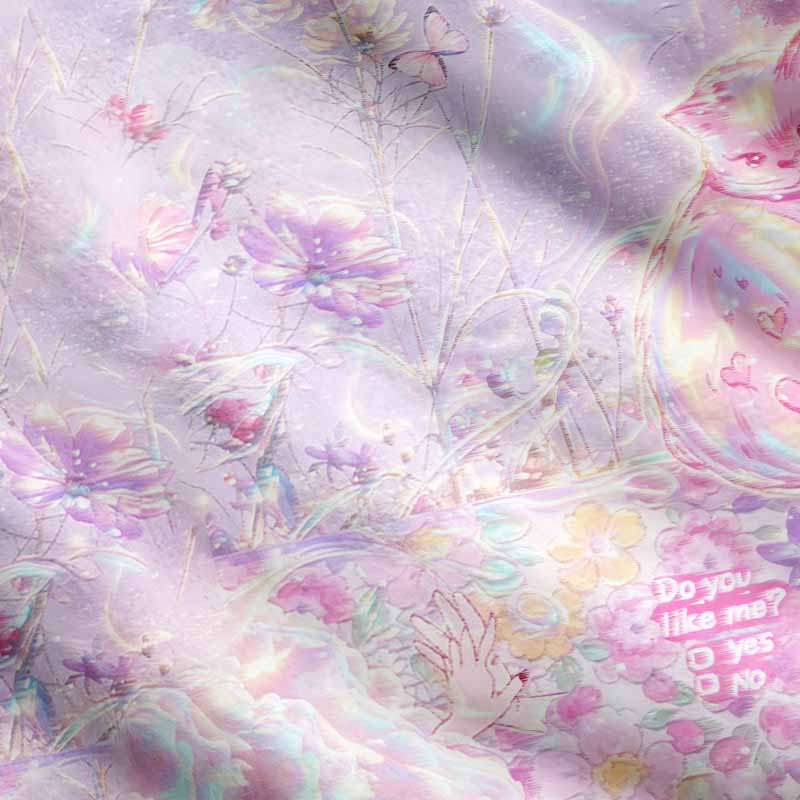 Soulisfree Iridescent Floral Fantasy Women's Fuzzy Cardigan Sweater