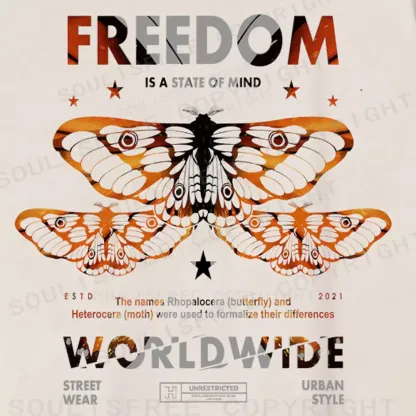 FREEDOM IS A STATE OF MIND Washed T-shirt