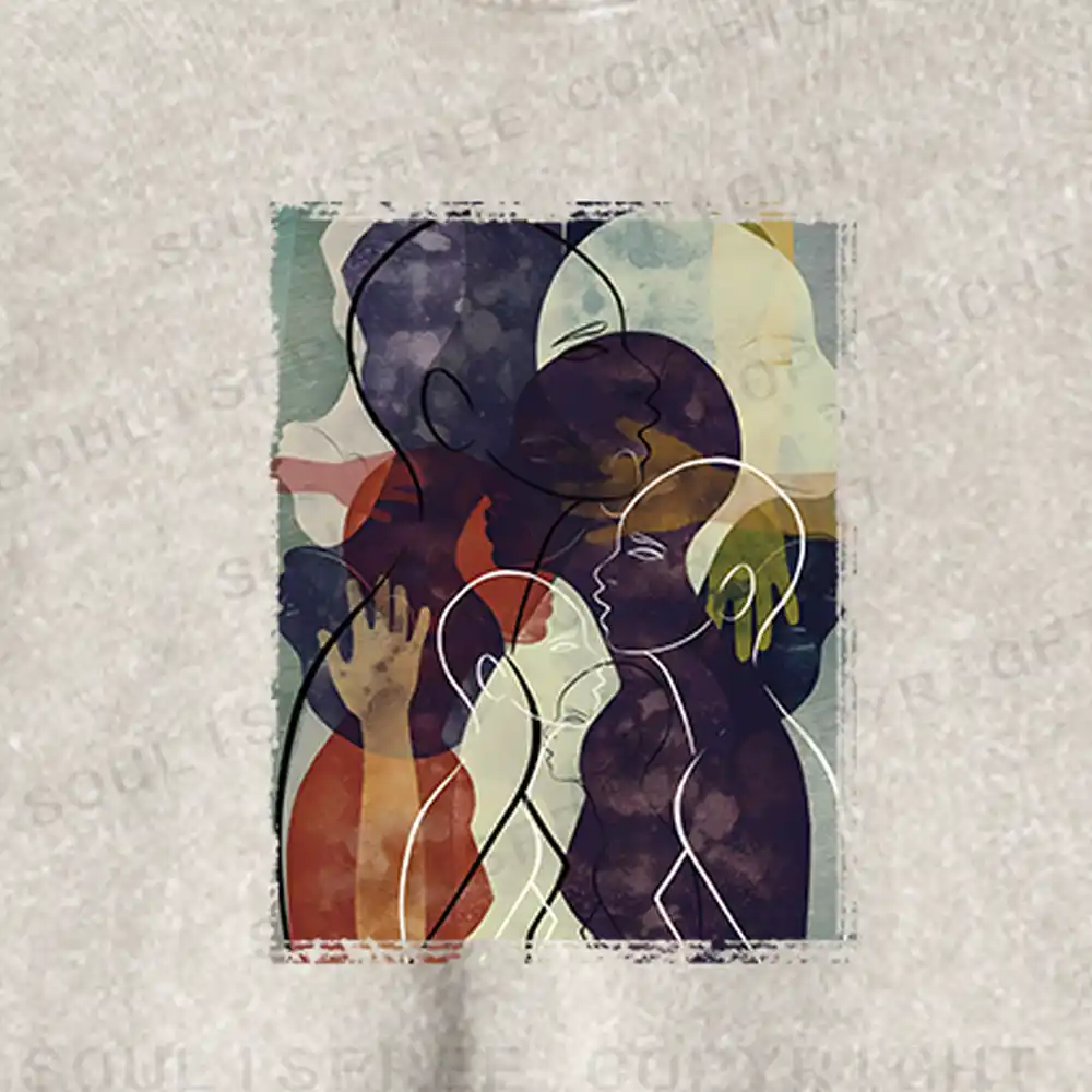 The Sea Of People Rises And Falls Washed Cropped Sweatshirt