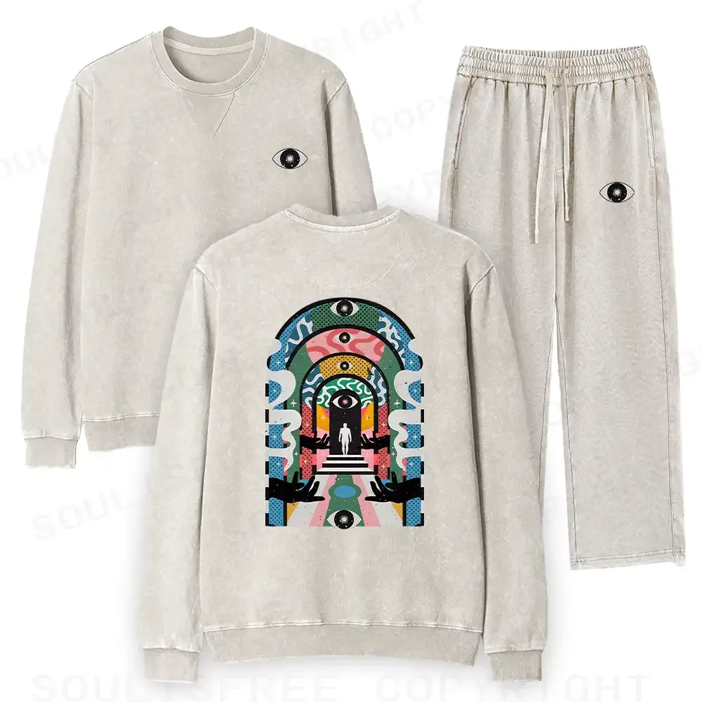Healing Journey Washed Matching Sweatshirt and Jogger Set