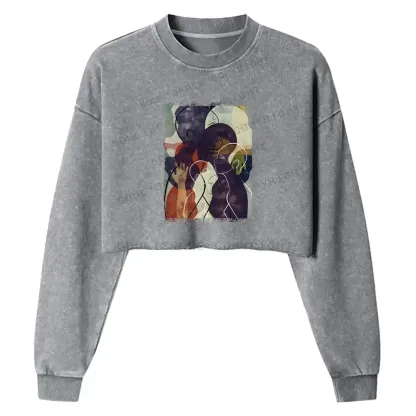 The Sea Of People Rises And Falls Washed Cropped Sweatshirt
