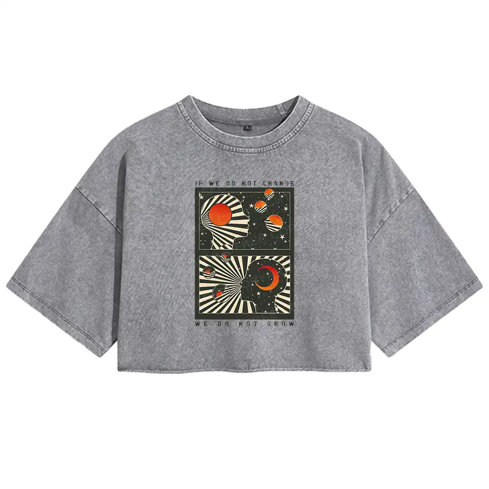 Self Growth Washed Crop T-shirt