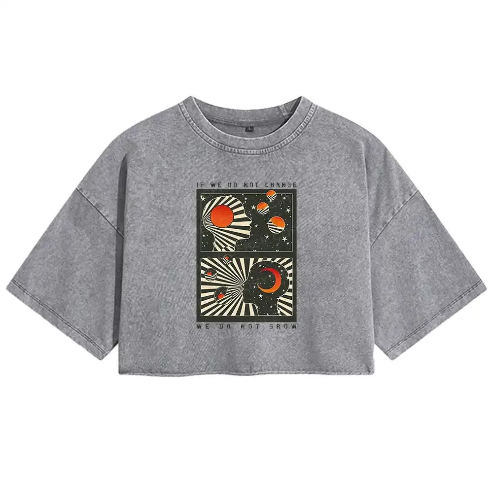 Self Growth Washed Crop T-shirt