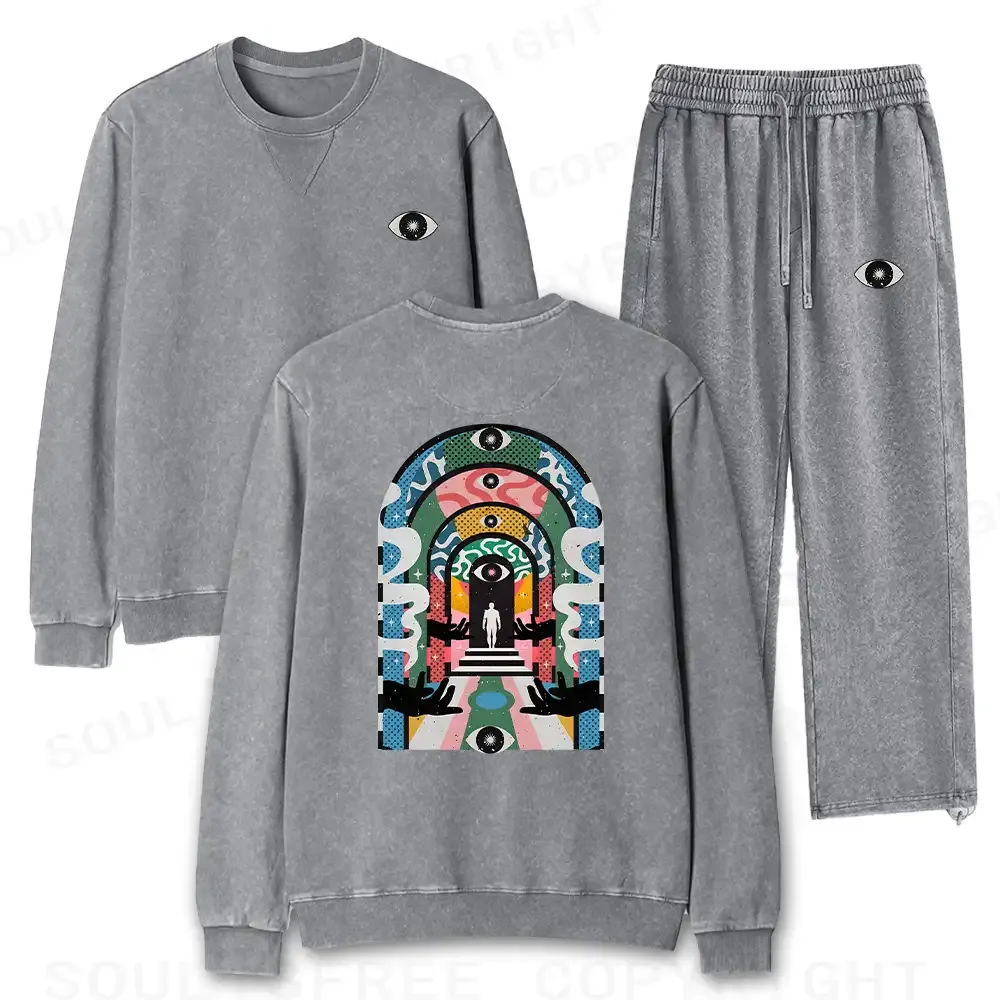 Healing Journey Washed Matching Sweatshirt and Jogger Set