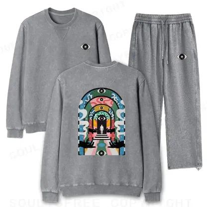 Healing Journey Washed Matching Sweatshirt and Jogger Set