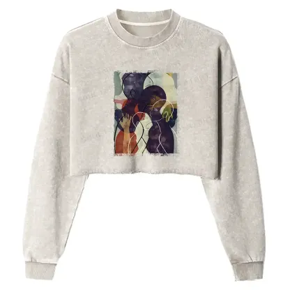 The Sea Of People Rises And Falls Washed Cropped Sweatshirt
