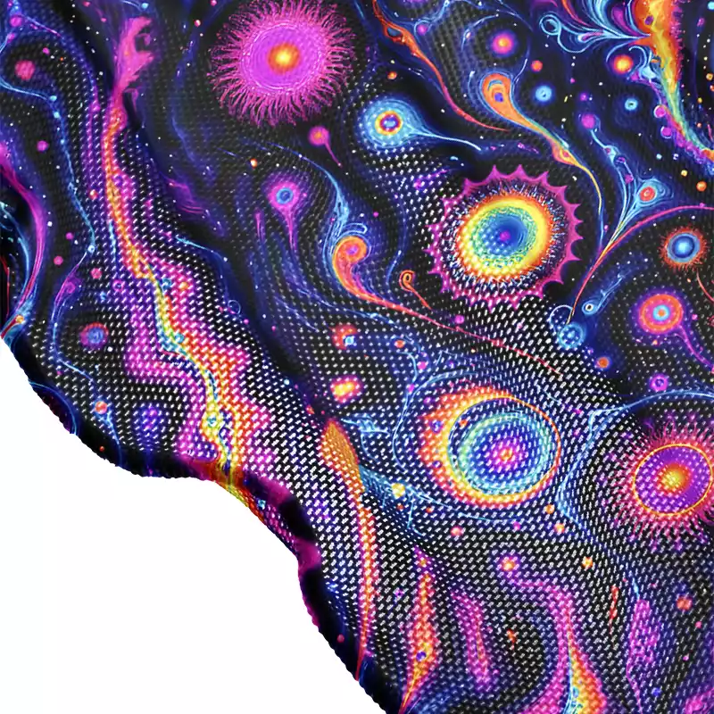 Soulisfree Psychedelic Nebula Vibrant Sheer Mesh Cover Up