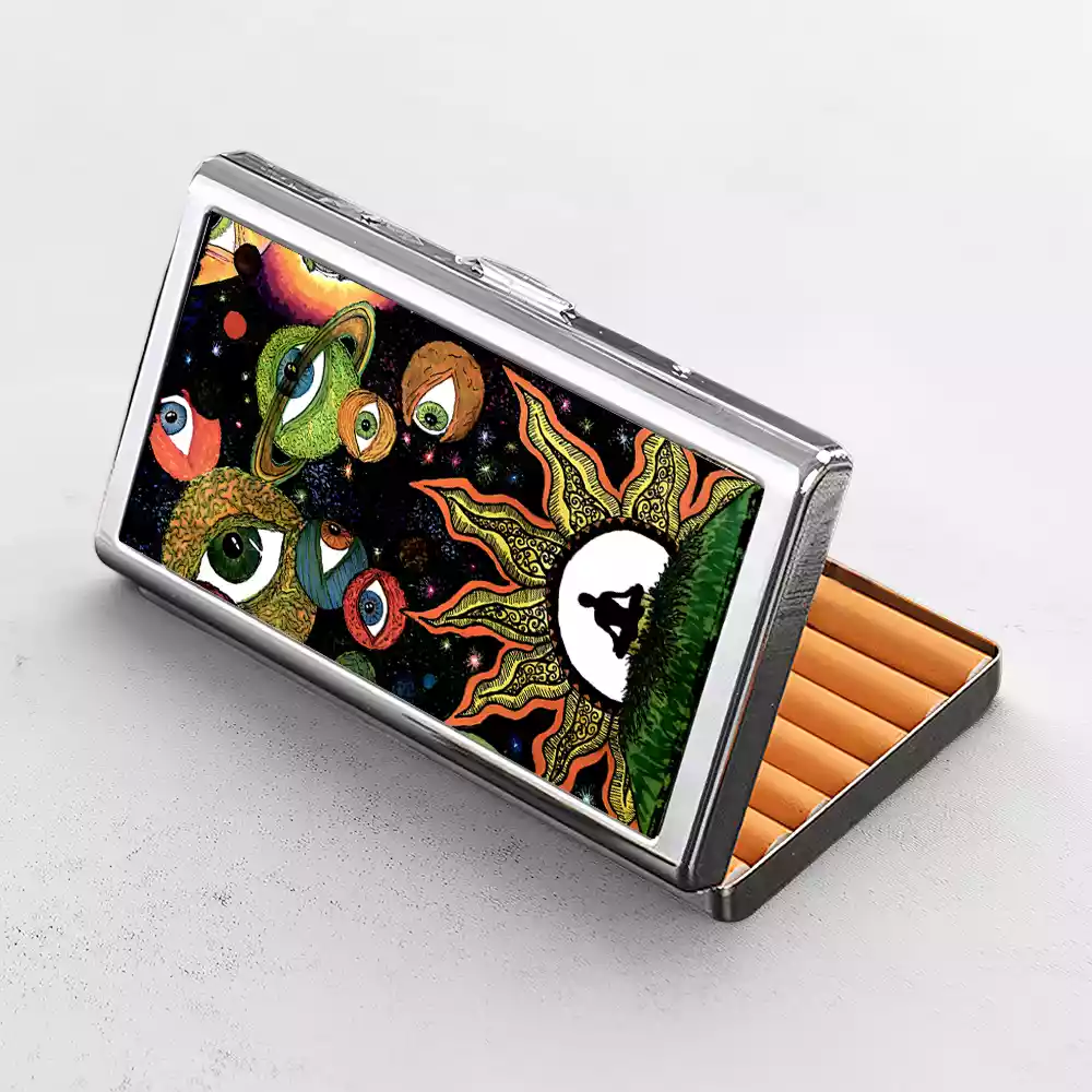 Meditation Of The Sun And Moon Cigarette Case