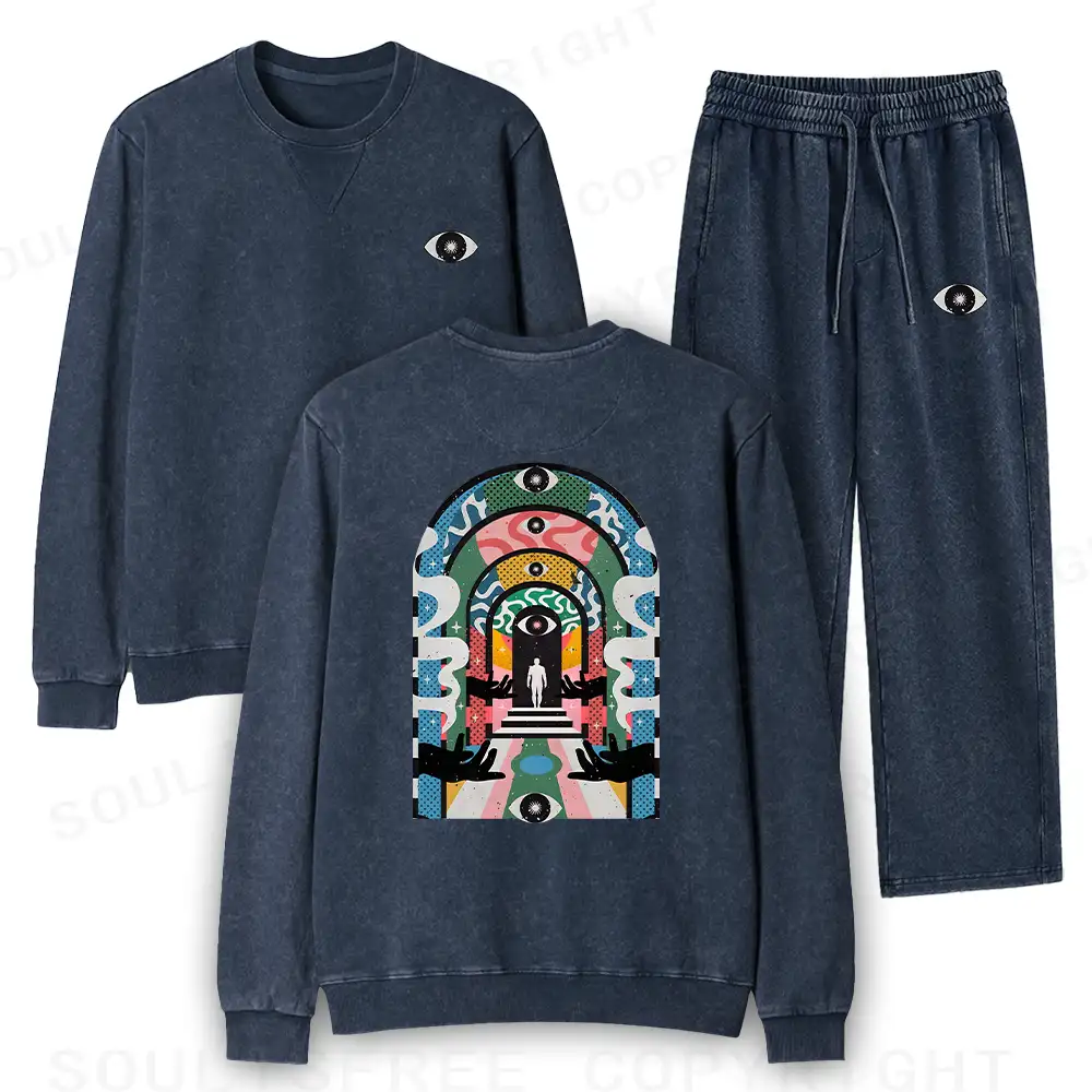 Healing Journey Washed Matching Sweatshirt and Jogger Set