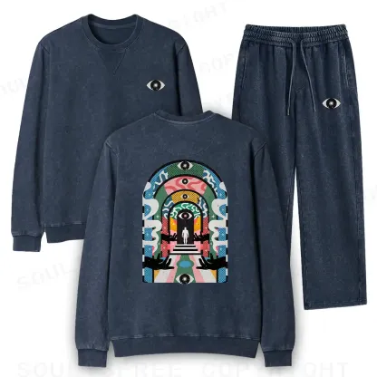 Healing Journey Washed Matching Sweatshirt and Jogger Set