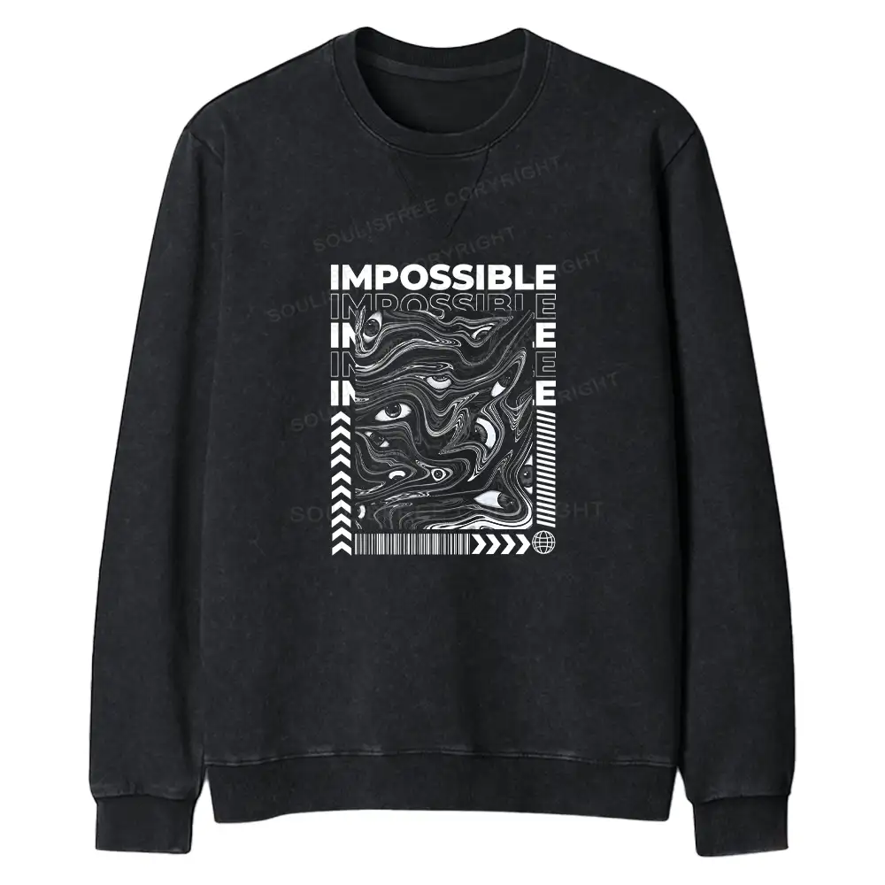 The Impossible Thing Regular Fit Washed Sweatshirt