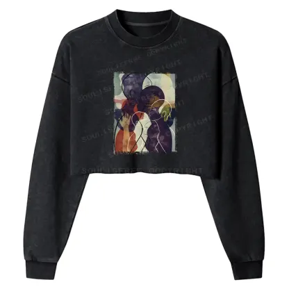 The Sea Of People Rises And Falls Washed Cropped Sweatshirt