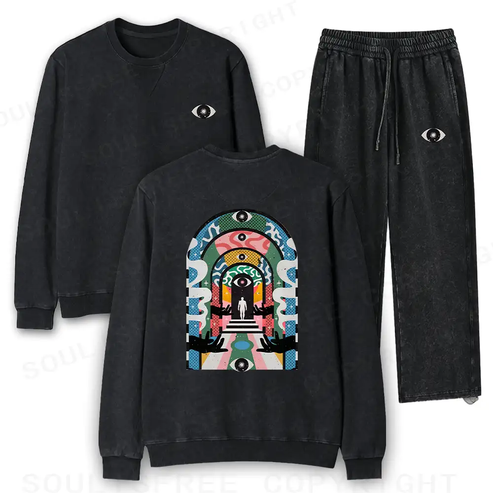 Healing Journey Washed Matching Sweatshirt and Jogger Set