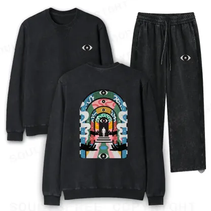 Healing Journey Washed Matching Sweatshirt and Jogger Set