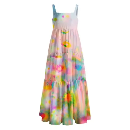 Soulisfree Ethereal Sunrise Florals Boho Maxi Dress