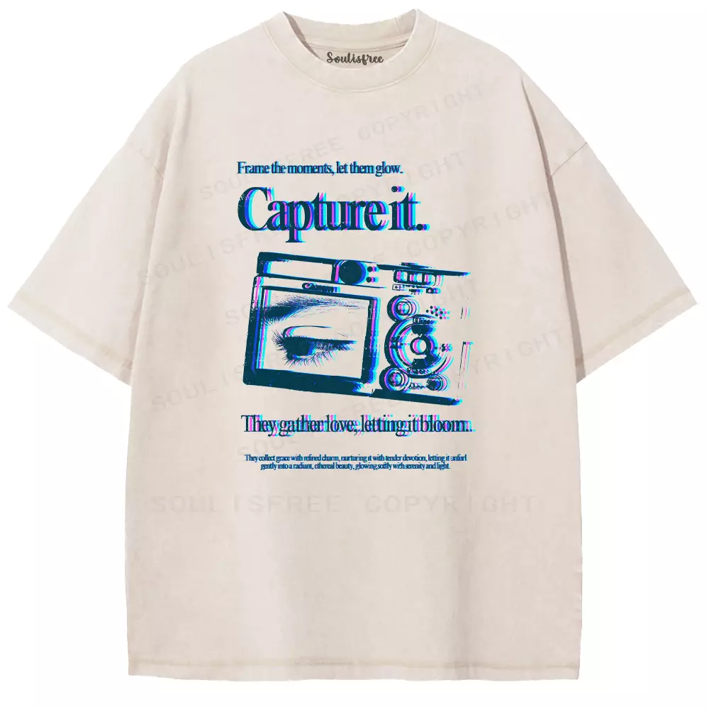 Soulisfree Frame the moments, let them glow Washed Tee