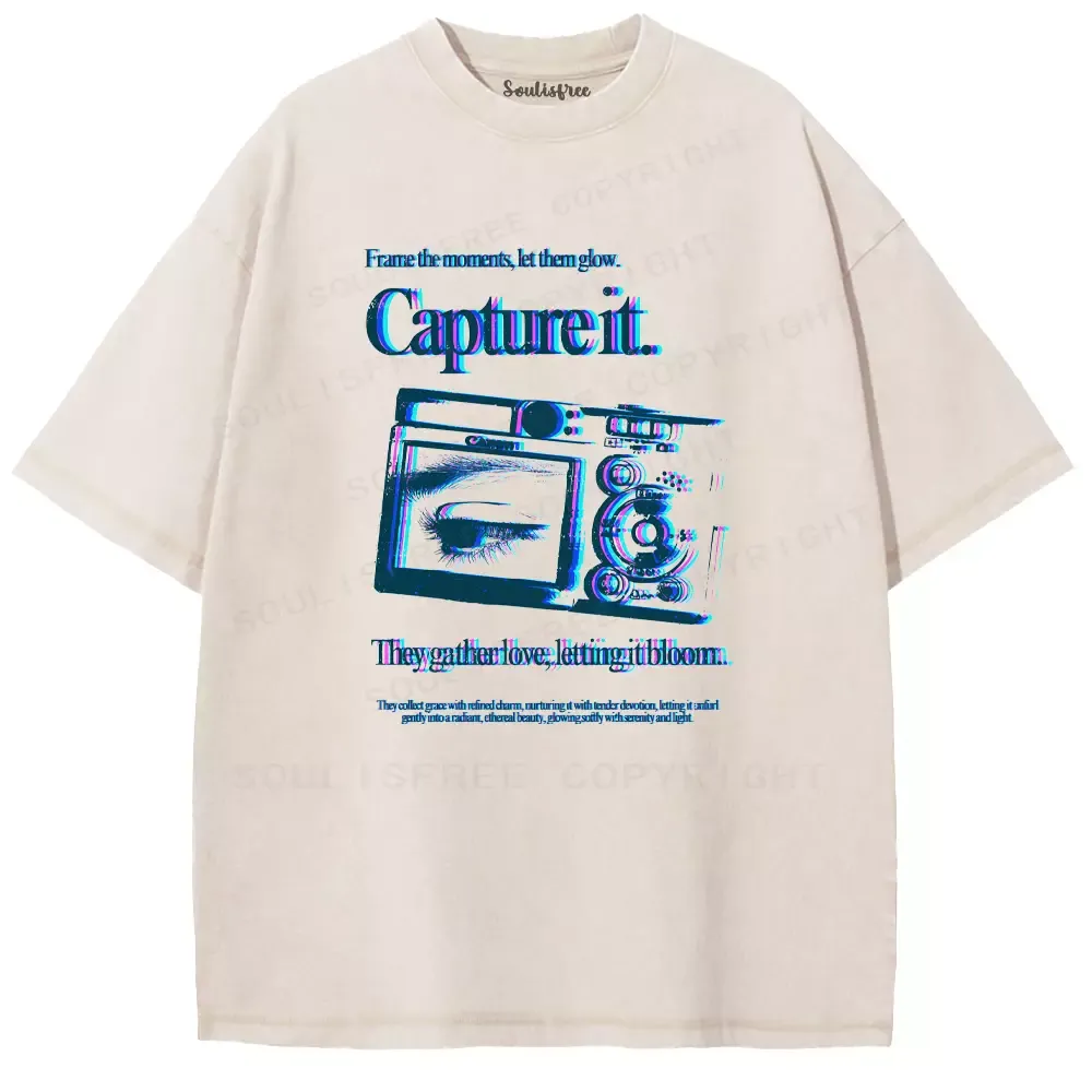 Soulisfree Frame the moments, let them glow Washed Tee