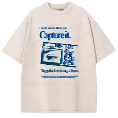 Soulisfree Frame the moments, let them glow Washed Tee