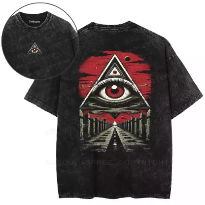 Triangle Sacred Eye Washed T-shirt
