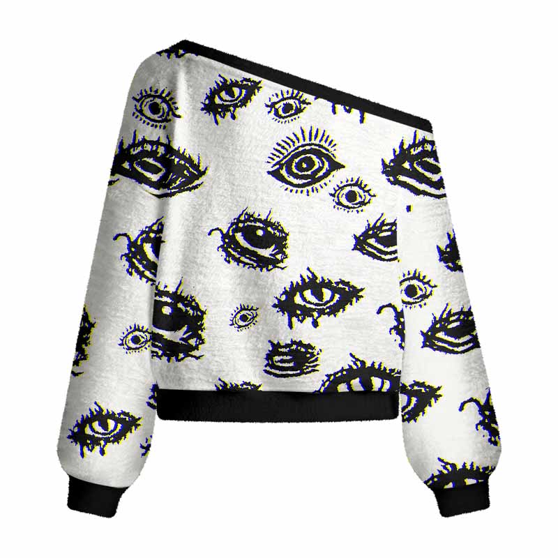 Soulisfree AWAKEN YOUR VISION  Women's Fuzzy Crewneck Sweater