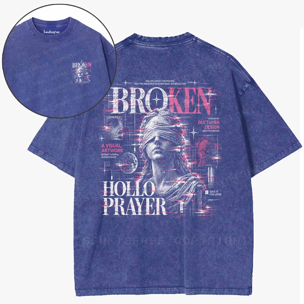 Soulisfree  Broken Prayers Washed Tee