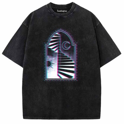 Soulisfree  Sun Moon Steps Of Free Soul Washed Tee