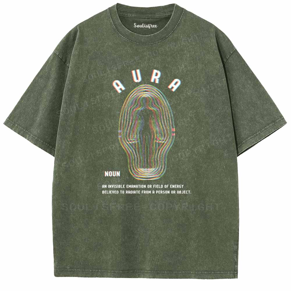 Soulisfree  Glitch Energy Aura Washed Tee