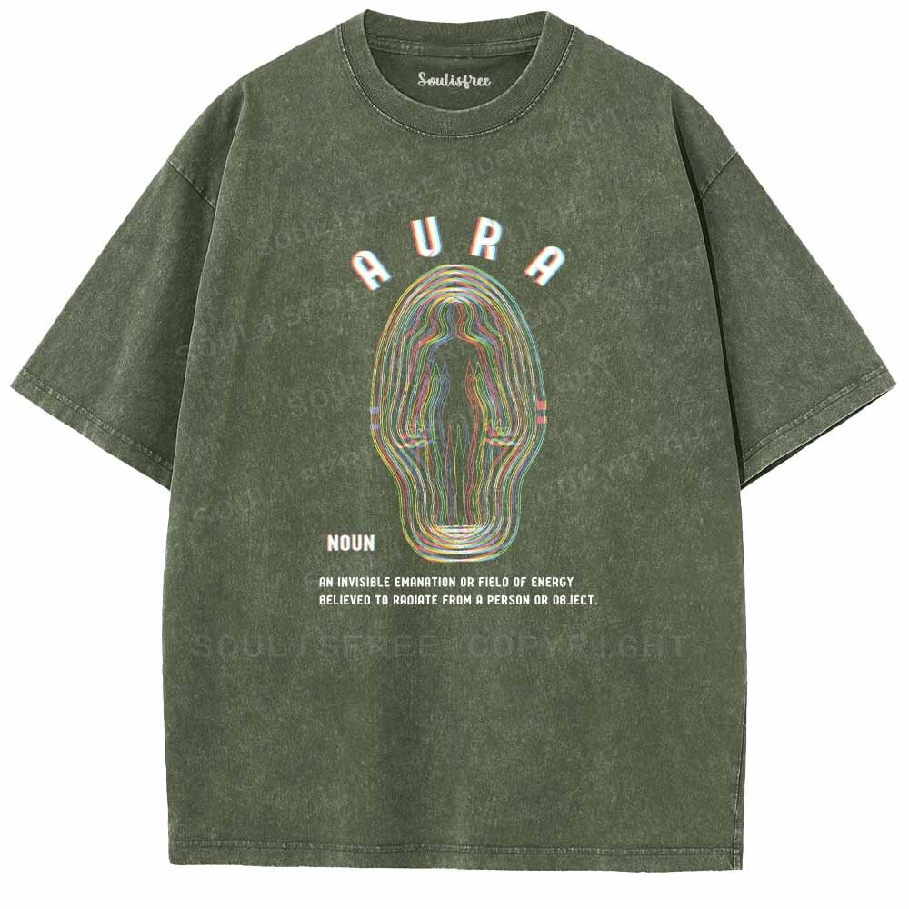 Soulisfree  Glitch Energy Aura Washed Tee