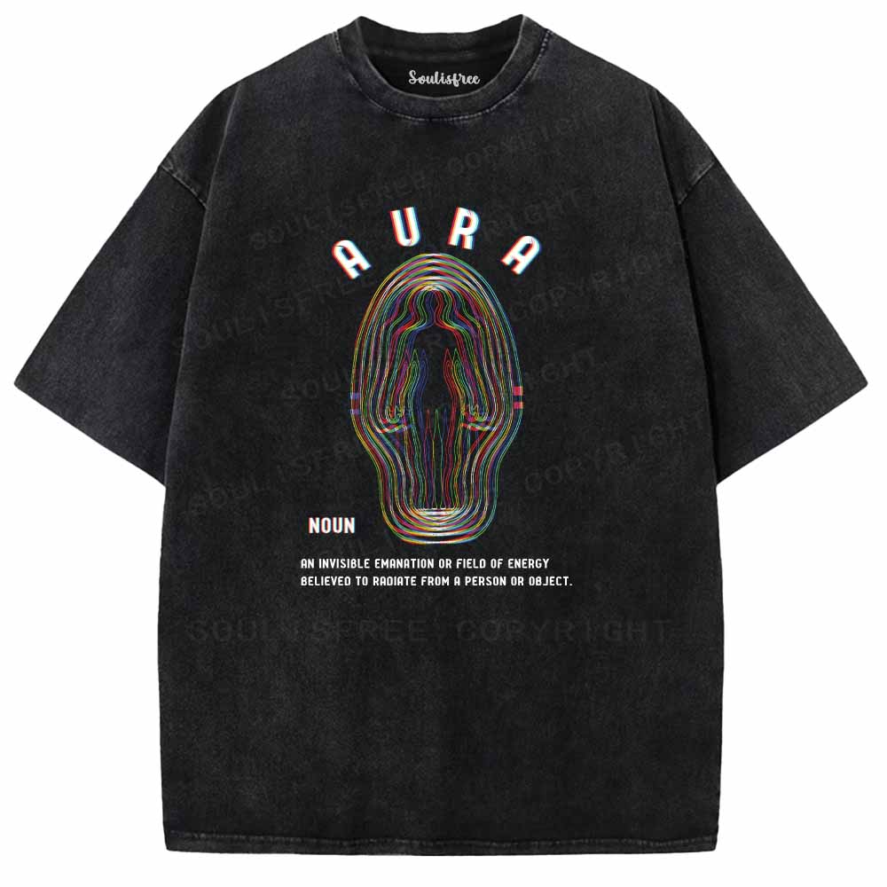 Soulisfree  Glitch Energy Aura Washed Tee