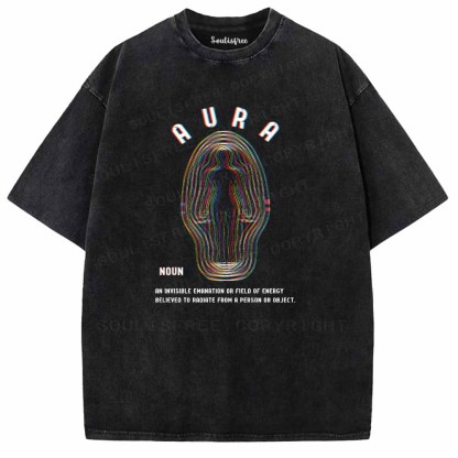 Soulisfree  Glitch Energy Aura Washed Tee