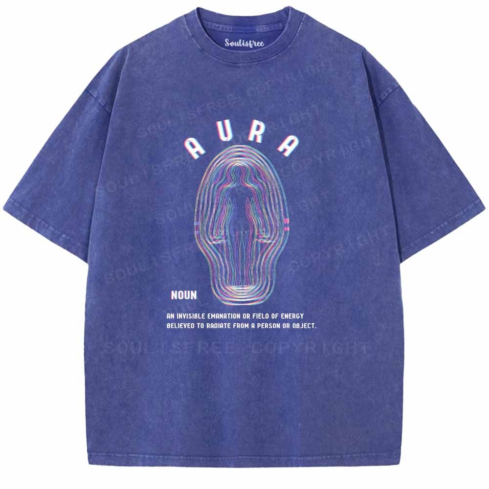 Soulisfree  Glitch Energy Aura Washed Tee