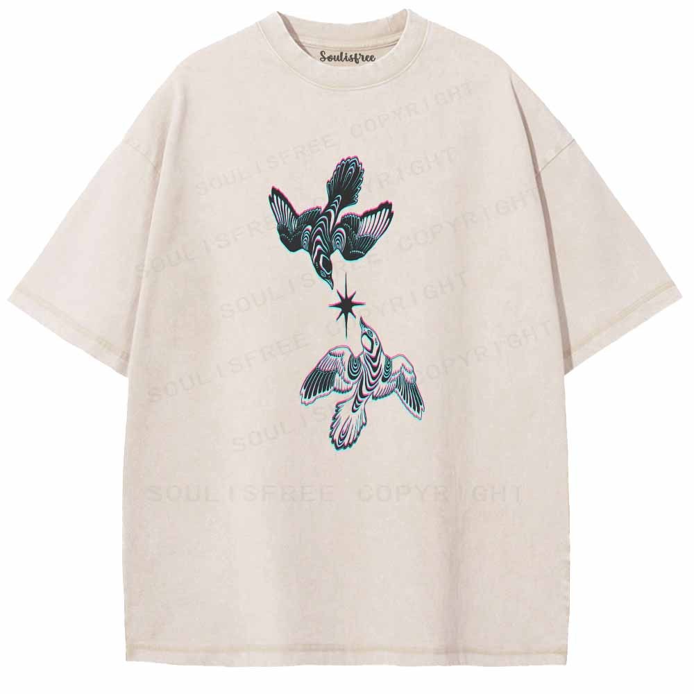 Soulisfree RGB Ying Yang Bird Washed Tee