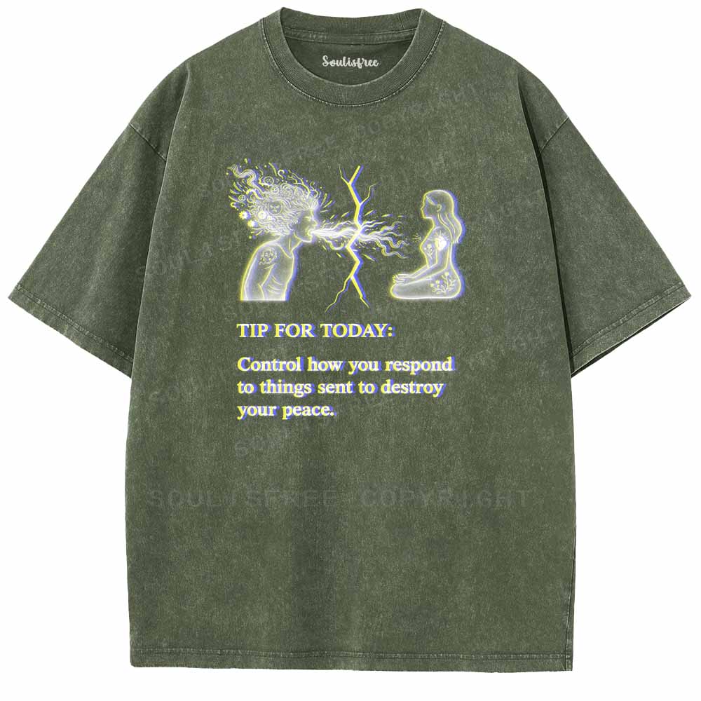 Soulisfree  Protect Your Peace Washed Tee