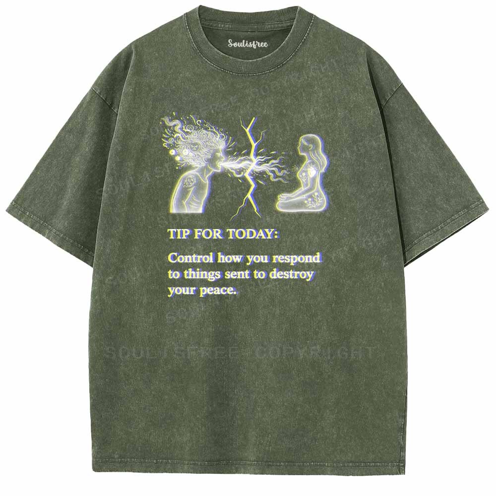 Soulisfree  Protect Your Peace Washed Tee