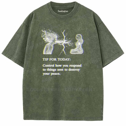 Soulisfree  Protect Your Peace Washed Tee