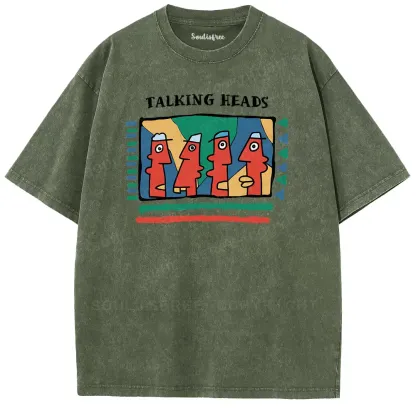Talking Heads Art Pop Retro Washed T-shirt