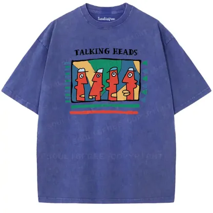 Talking Heads Art Pop Retro Washed T-shirt