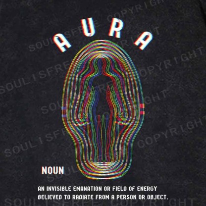 Soulisfree  Glitch Energy Aura Washed Hoodie