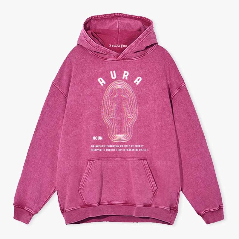 Soulisfree  Glitch Energy Aura Washed Hoodie